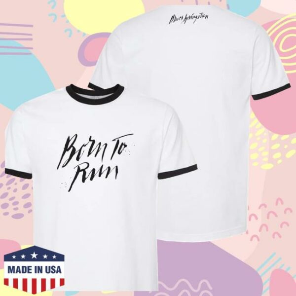 Bruce Springsteen Store Merch Born To Run 50Th Anniversary Ringer Tee