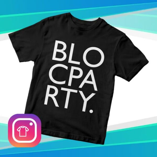 Bloc Party Merch Store Logo Infill Tee Black