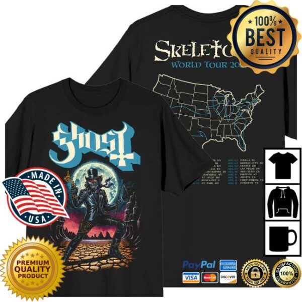 Ghost Official Store Merch Western Emeritus 2025 Itin Tee