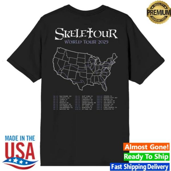 Ghost Official Store Merch Skeletour 2025 Itin T-Shirt