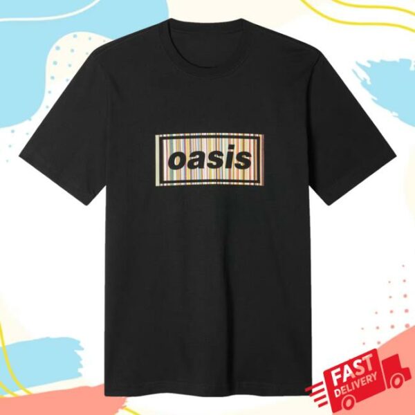 Paul Smith Merch Store Paul Smith X Oasis Black Signature Stripe Logo T-Shirt