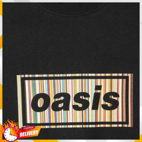 Paul Smith Merch Store Paul Smith X Oasis Black Signature Stripe Logo T-Shirt