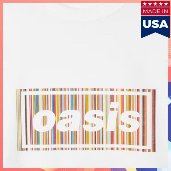 Paul Smith Merch Store Paul Smith X Oasis White Signature Stripe Logo T-Shirt