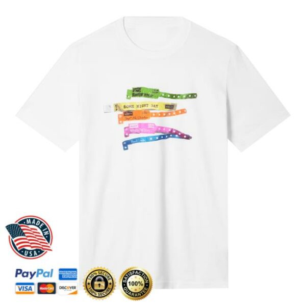 Paul Smith Merch Store Paul Smith X Oasis White Wristbands Print T-Shirt