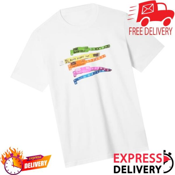 Paul Smith Merch Store Paul Smith X Oasis White Wristbands Print T-Shirt