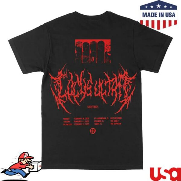 Underoath Merch Store Sightings Tour Black T-Shirt