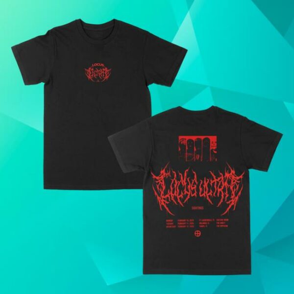 Underoath Merch Store Sightings Tour Black T-Shirt