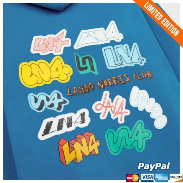 Lando Norris Store Merch Sticker Hoodie