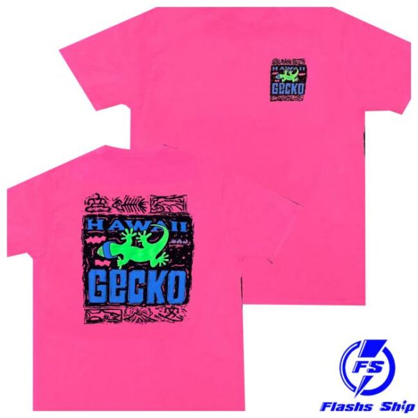 Gecko Hawaii Store Merch 1988 Gecko Bootleg Hot Pink Neon Tee