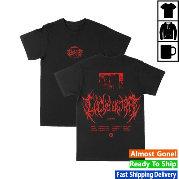 Underoath777 Merch Store Sightings Tour Black T-Shirt