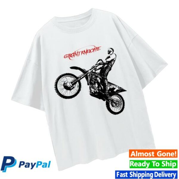 Grant Knoche Merch Store Grant Knoche Moto Tee White