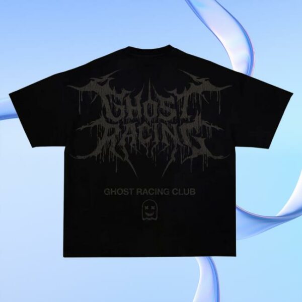 Official Ghost Racing Store Merch Reflective Print Sigil Black Shirt