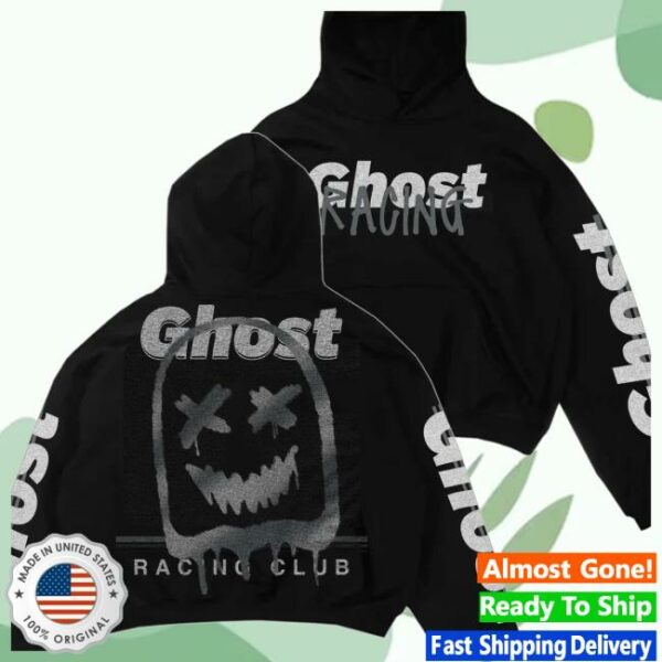Official Ghost Racing Store Merch Ghost Reflective Black Hoodie