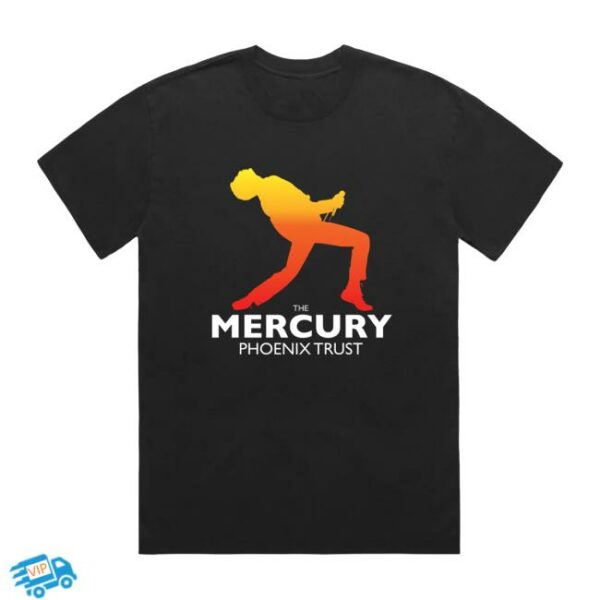 Queen Online Store Merch Mercury Phoenix Trust Logo Silhouette Black T-Shirt
