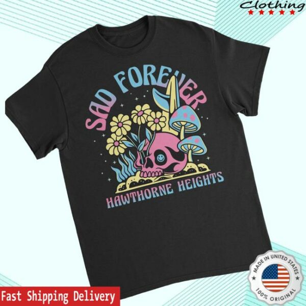 Hawthorne Heights Store Merch Hawthorne Heights Sad Forever Black T-Shirt