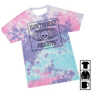 Hawthorne Heights Store Merch Hawthorne Heights Skeleton Club Logo Tie Dye T-Shirt