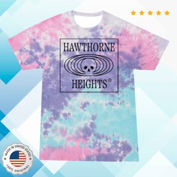 Hawthorne Heights Store Merch Hawthorne Heights Skeleton Club Logo Tie Dye T-Shirt