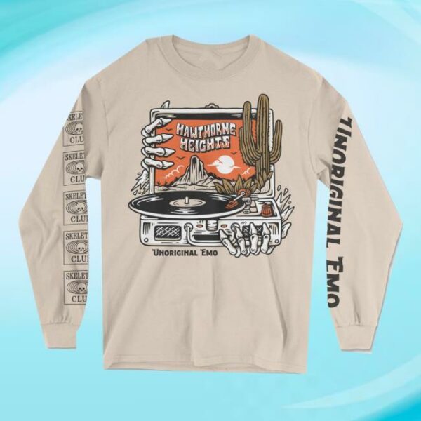 Hawthorne Heights Store Merch Hawthorne Heights Desert Emo Long Sleeve T-Shirt