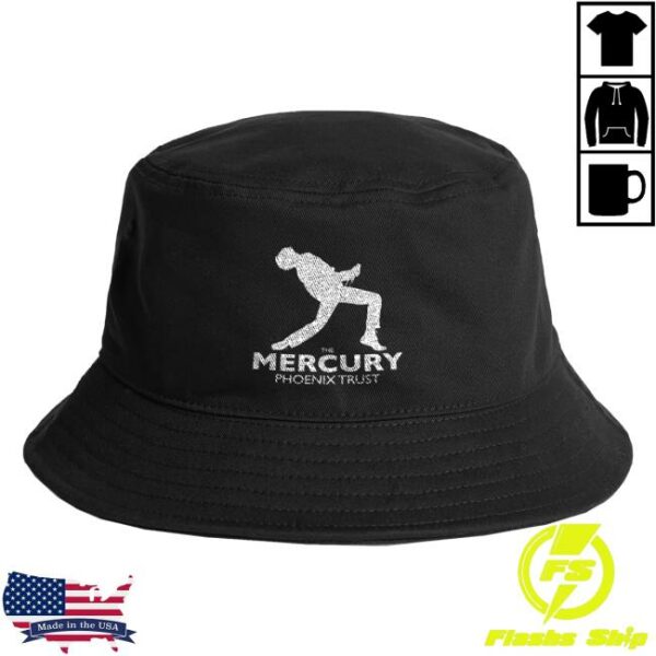 Queen Merch Store Mercury Phoenix Trust Logo Black Bucket Hat
