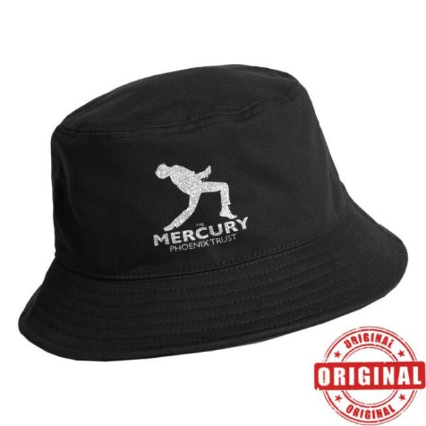 Queen Merch Store Mercury Phoenix Trust Logo Black Bucket Hat