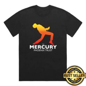 Queen Merch Store Mercury Phoenix Trust Logo Silhouette Black T-Shirt