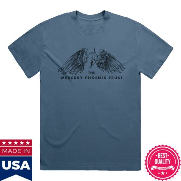 Queen Merch Store Mercury Phoenix Trust Logo Vintage Blue T-Shirt