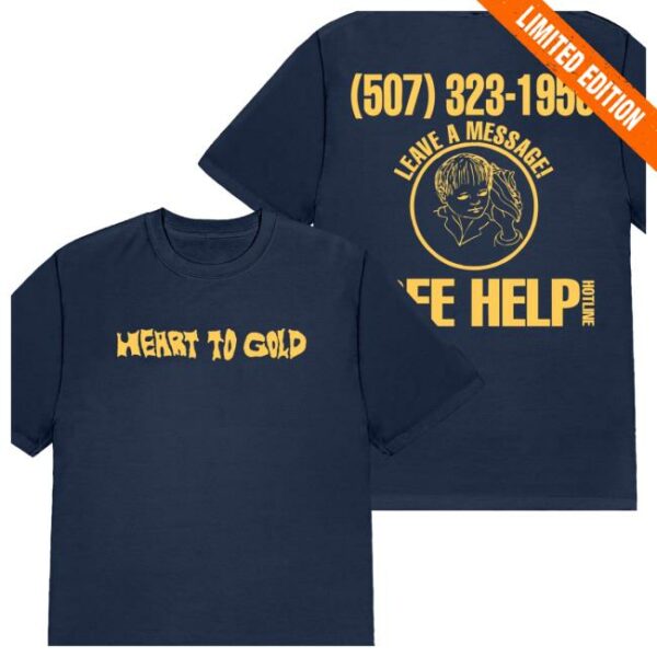 Armada Merch Store Heart To Gold Navy Hotline T-Shirt