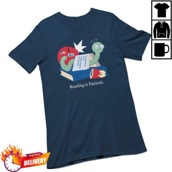 Aclu Store Merch Reading Is Patriotic Tee