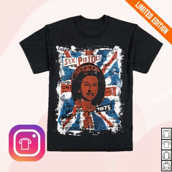 Sex Pistol Merch Store 50Th Jubilee God Save The Queen Tee