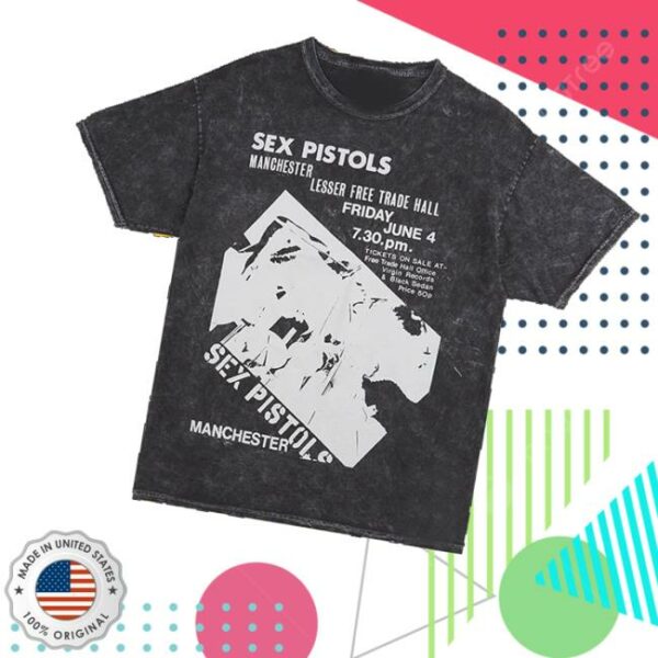 Sex Pistol Merch Store 1976 Manchester Vintage Wash T-Shirt