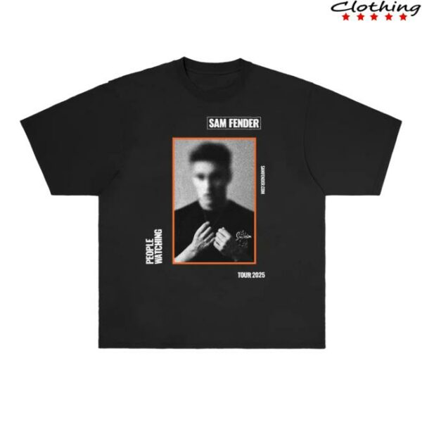 Sam Fender Store Merch Sam Fender Portrait Black T-Shirt