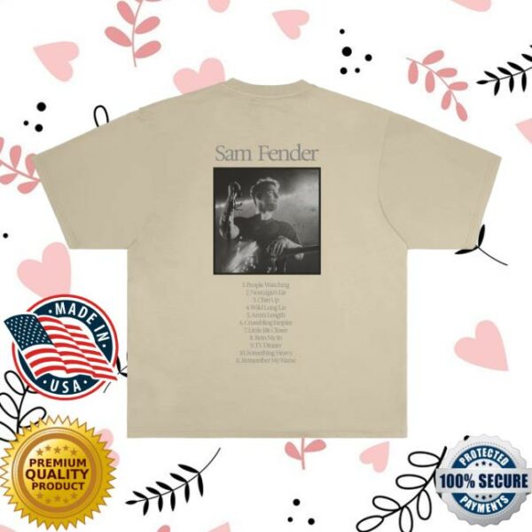 Sam Fender Store Merch Tracklist Natural T-Shirt