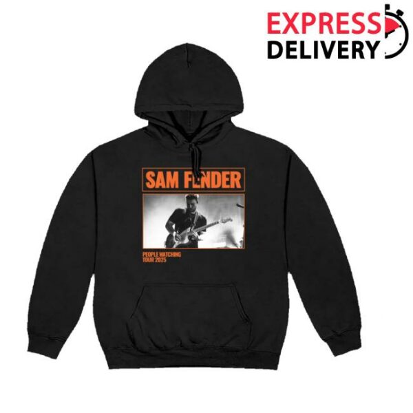 Sam Fender Store Merch People Watching Tour 2025 Dateback Hoodie
