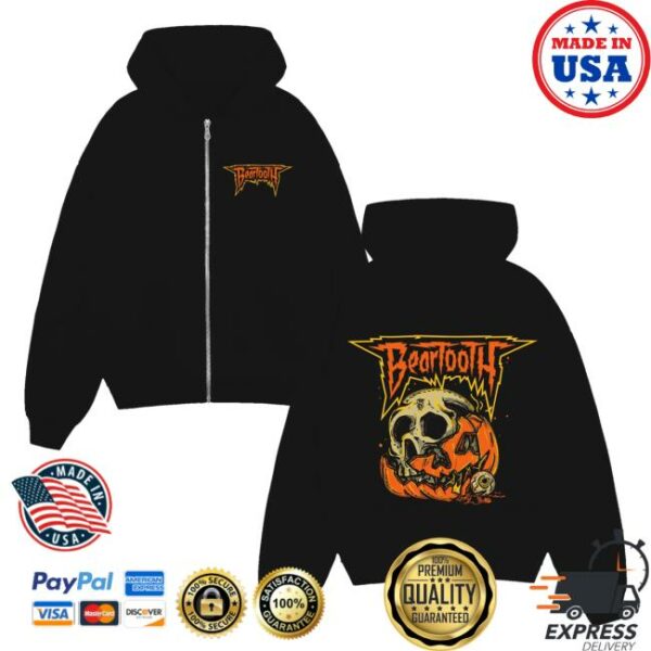 Beartoothband Merch Store Jack-O-Skull Zip Up Hoodie