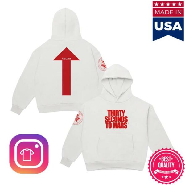 Thirty Seconds To Mars Store Merch A Beautiful Lie 20Th Anniversary Arrow Hoodie