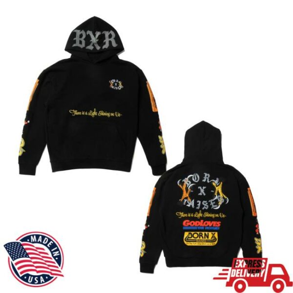 Bornxraised Merch Store Bxr Sport Light Shining Rocker Hoodie
