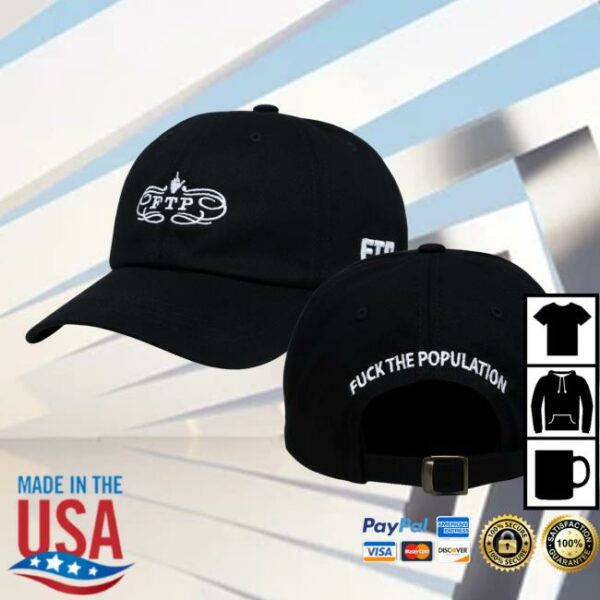 Fuckthepopulation Merch Store Timepiece 6 Panel Black