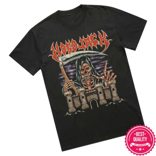 Hobo Jack Merch Store Death’s Door Black Heavy Faded Band T-Shirt