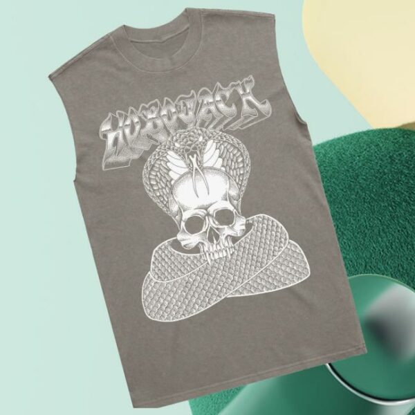 Hobo Jack Merch Store Skull Crusher Tank Faded Grey Deluxe Heavy