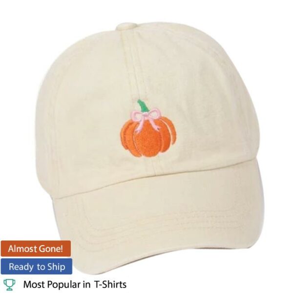 Shop Little Miss Muffin Store Merch Fall Pumpkin Embroidered Baseball Cap
