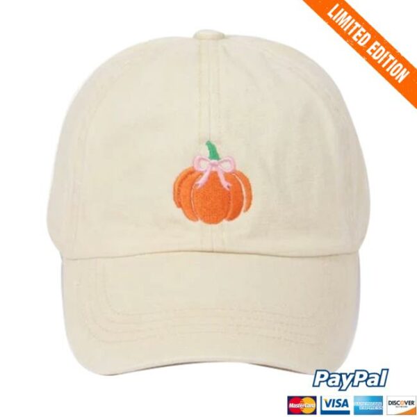 Shop Little Miss Muffin Store Merch Fall Pumpkin Embroidered Baseball Cap