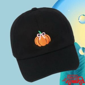 Shop Little Miss Muffin Store Merch Fall Pumpkin Embroidered Baseball In Black Cap