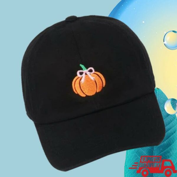 Shop Little Miss Muffin Store Merch Fall Pumpkin Embroidered Baseball In Black Cap