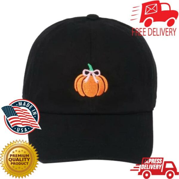 Shop Little Miss Muffin Store Merch Fall Pumpkin Embroidered Baseball In Black Cap