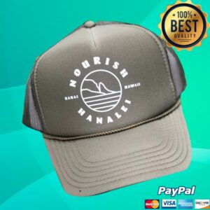 Nourish Hanalei Store Merch Olive Logo Hat
