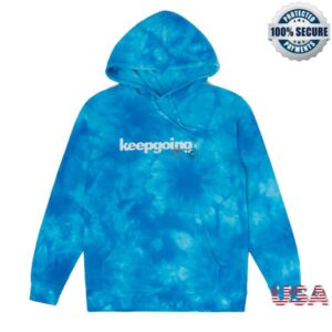4Thehomies Merch Store Upsidedown Tour Keepgoing Hoodie Blue Tye Dye
