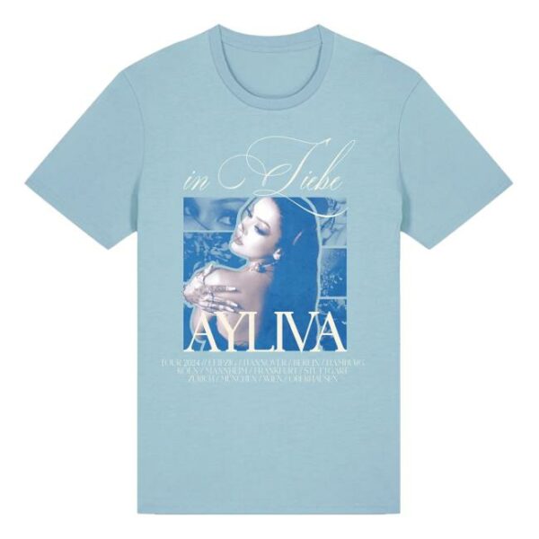 Ayliva Merch Store Collage T-Shirt Blau