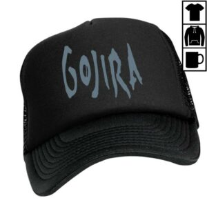 Gojira Store Merch Blue Logo Trucker Black Hat