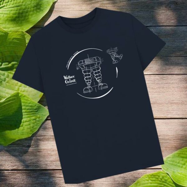 Wallace And Gromit Store Merch The Wrong Trousers Blueprint T-Shirt
