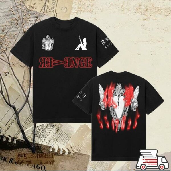 Revenge Merch Store D1e Tee Black Red